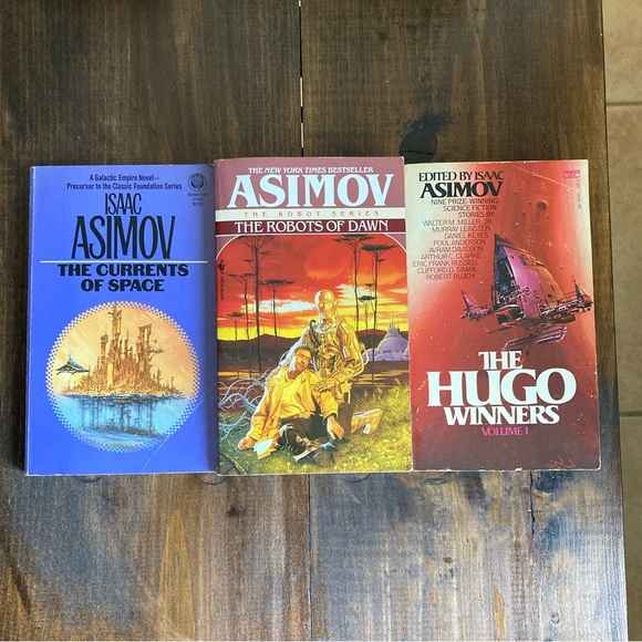 Isaac Asimov Vintage Science Fiction Sci-Fi Hugo Winners Awesome Paperback Trio! - Picture 1 of 12